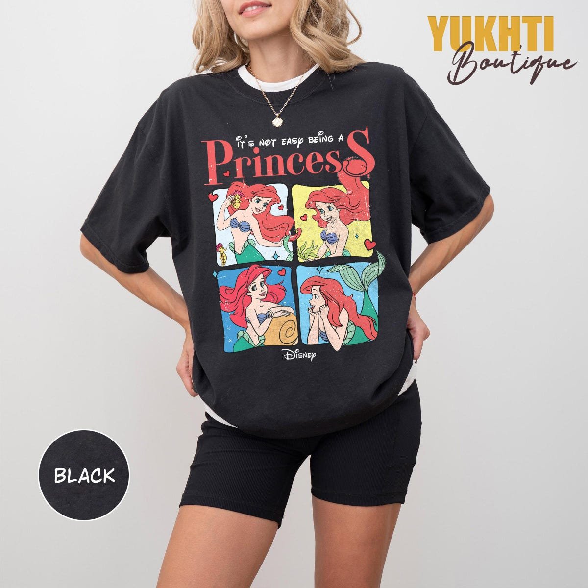 Vintage Little Mermaid T-Shirts Disney Princess Ariel Family Trip Shirt