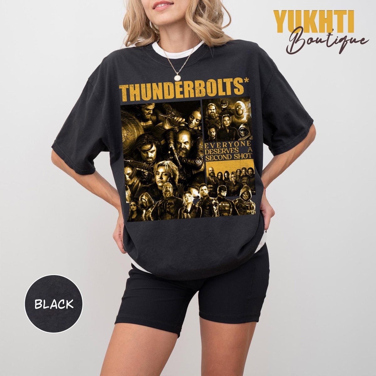 Vintage Marvel Thunderbolts Shirt Yelena Belova Bucky Barnes Tee