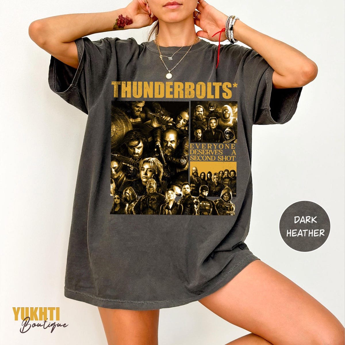 Vintage Marvel Thunderbolts Shirt Yelena Belova Bucky Barnes Tee
