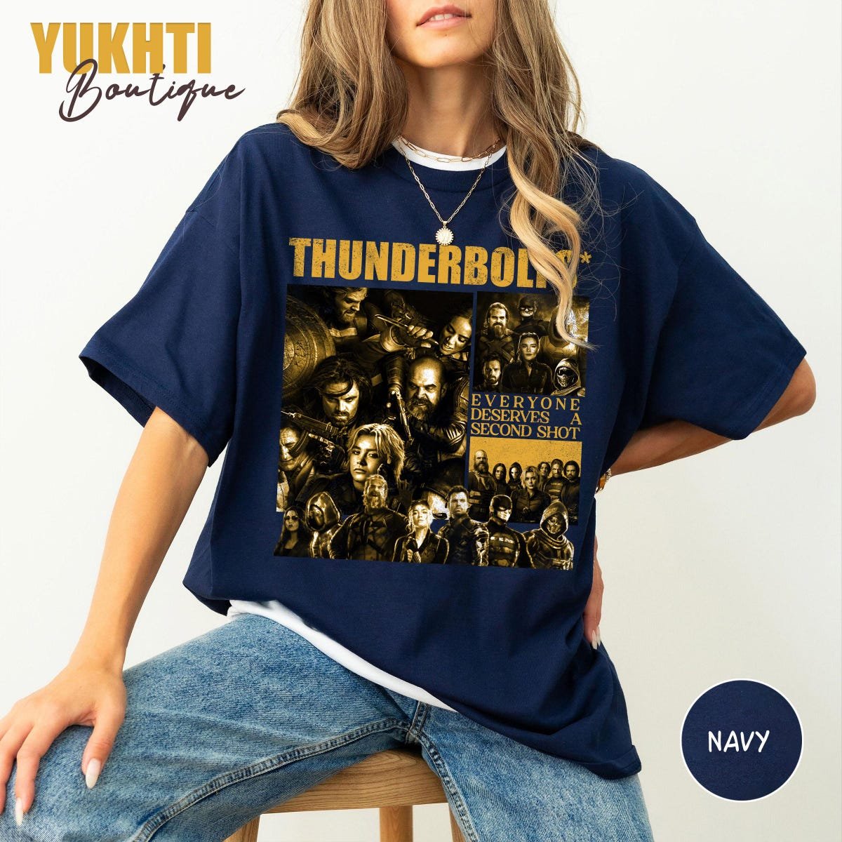 Vintage Marvel Thunderbolts Shirt Yelena Belova Bucky Barnes Tee