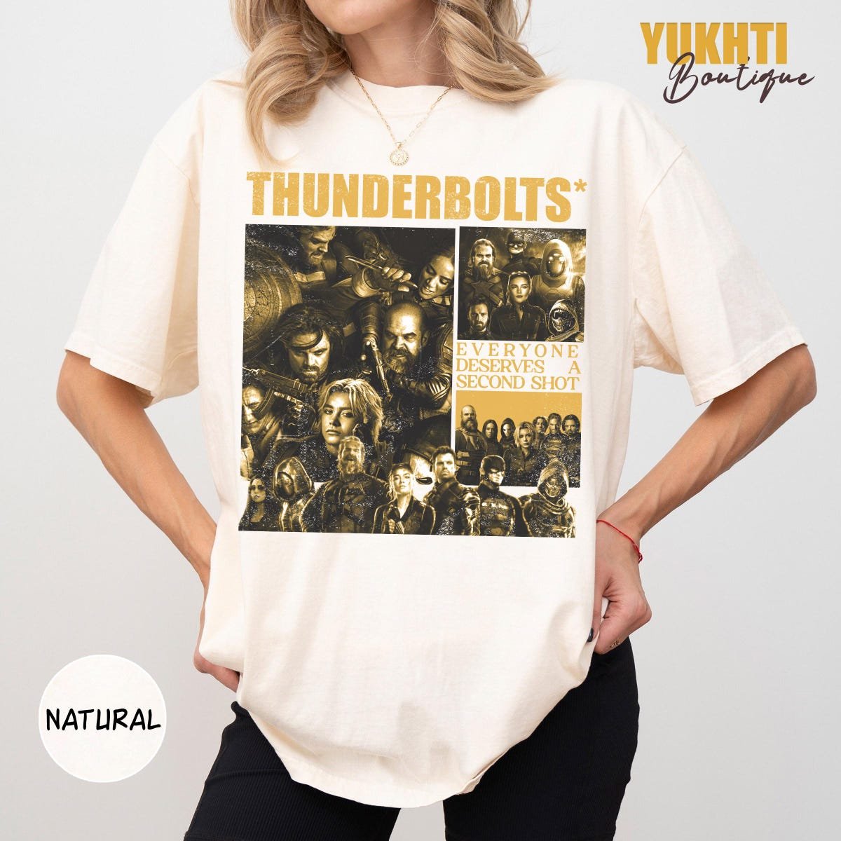 Vintage Marvel Thunderbolts Shirt Yelena Belova Bucky Barnes Tee