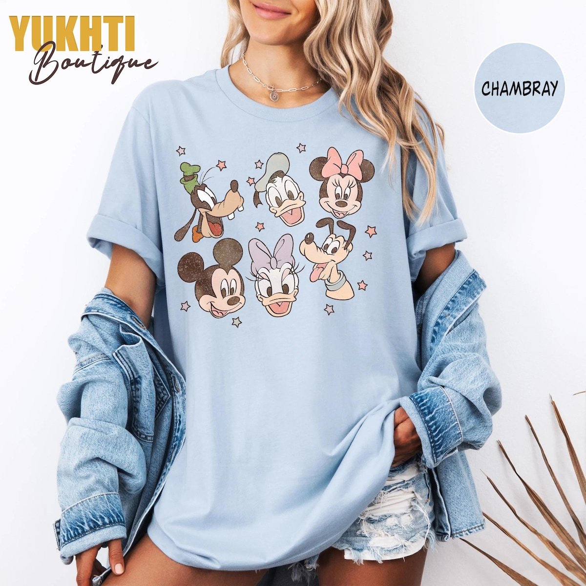 Vintage Mickey and Friends Shirt Disney Cartoon Tee for Family Vacation