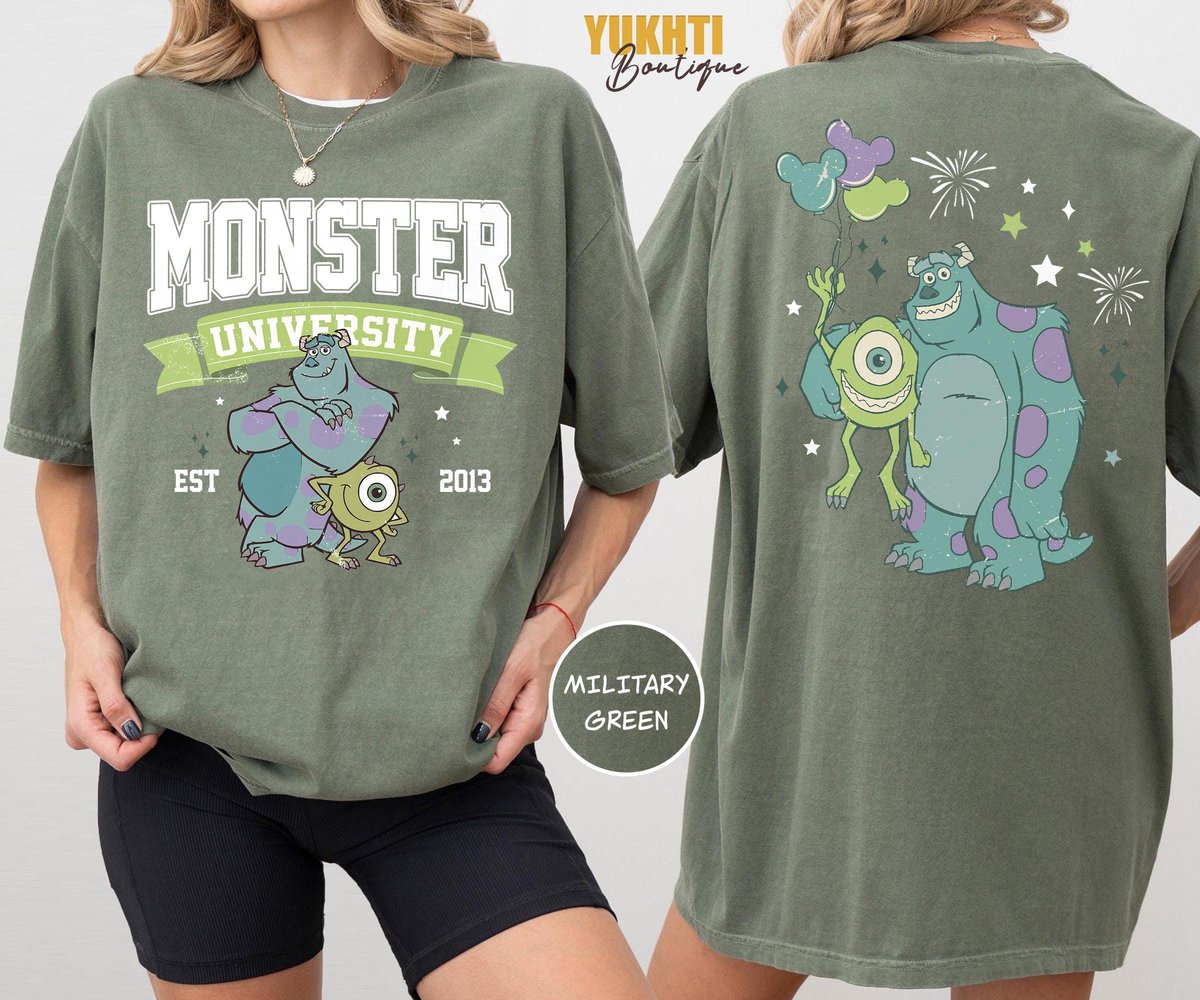 Vintage Monsters University 2013 Shirt Retro Disney Cartoon Apparel