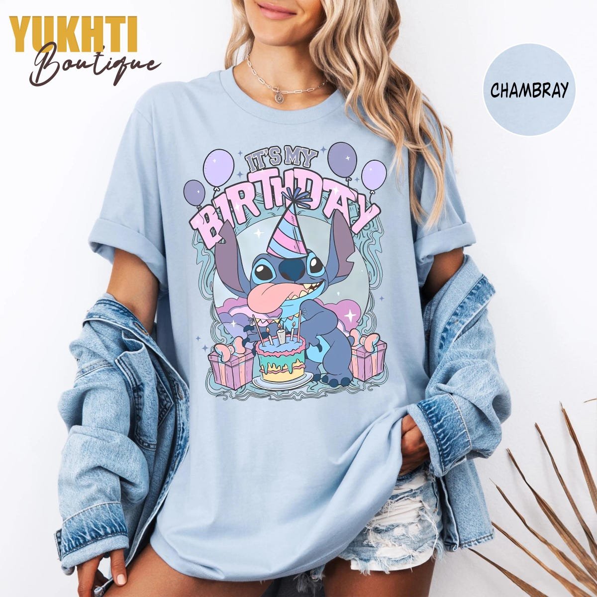 Vintage Stitch Birthday Shirt Disneyland Birthday Outfit Gift Tee