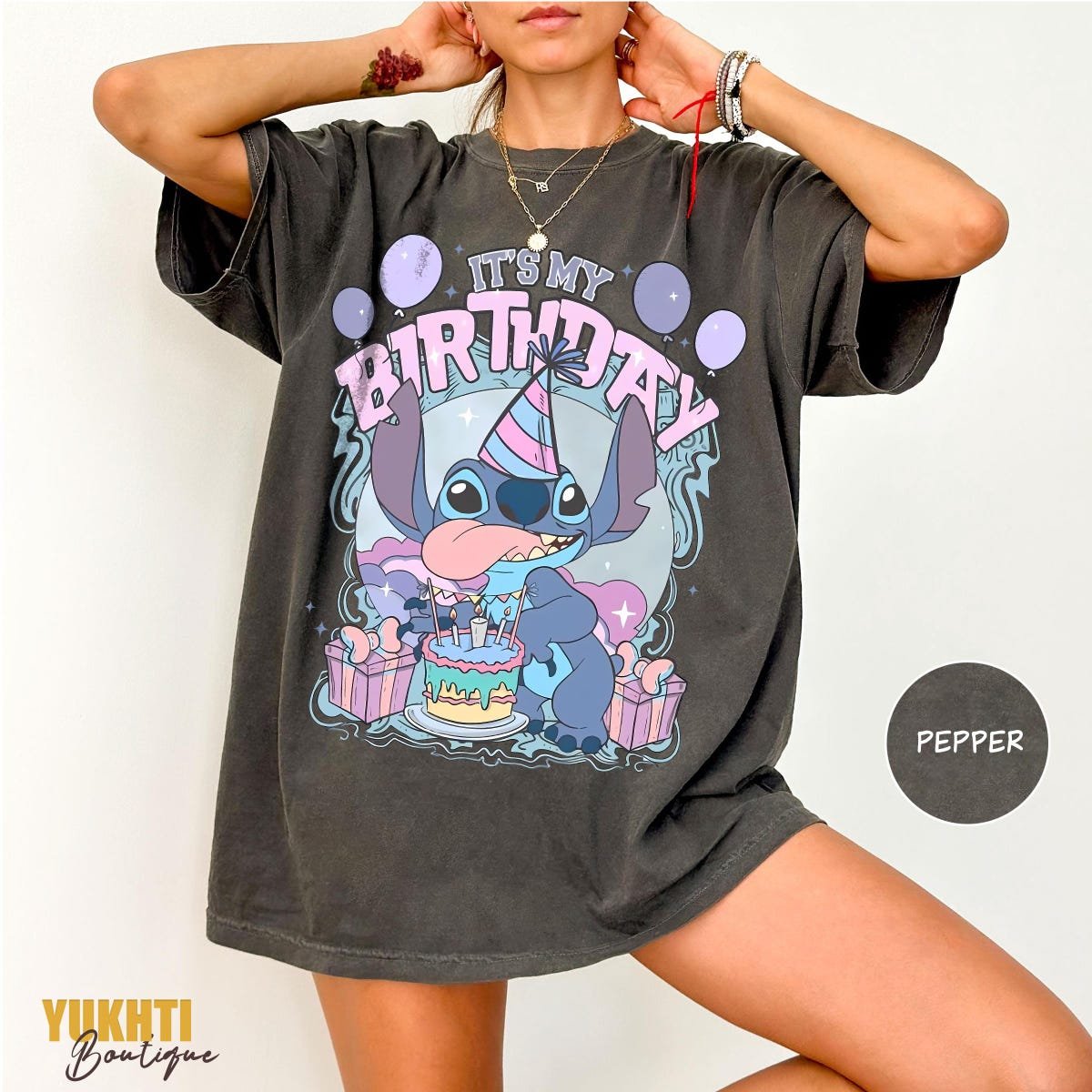 Vintage Stitch Birthday Shirt Disneyland Birthday Outfit Gift Tee