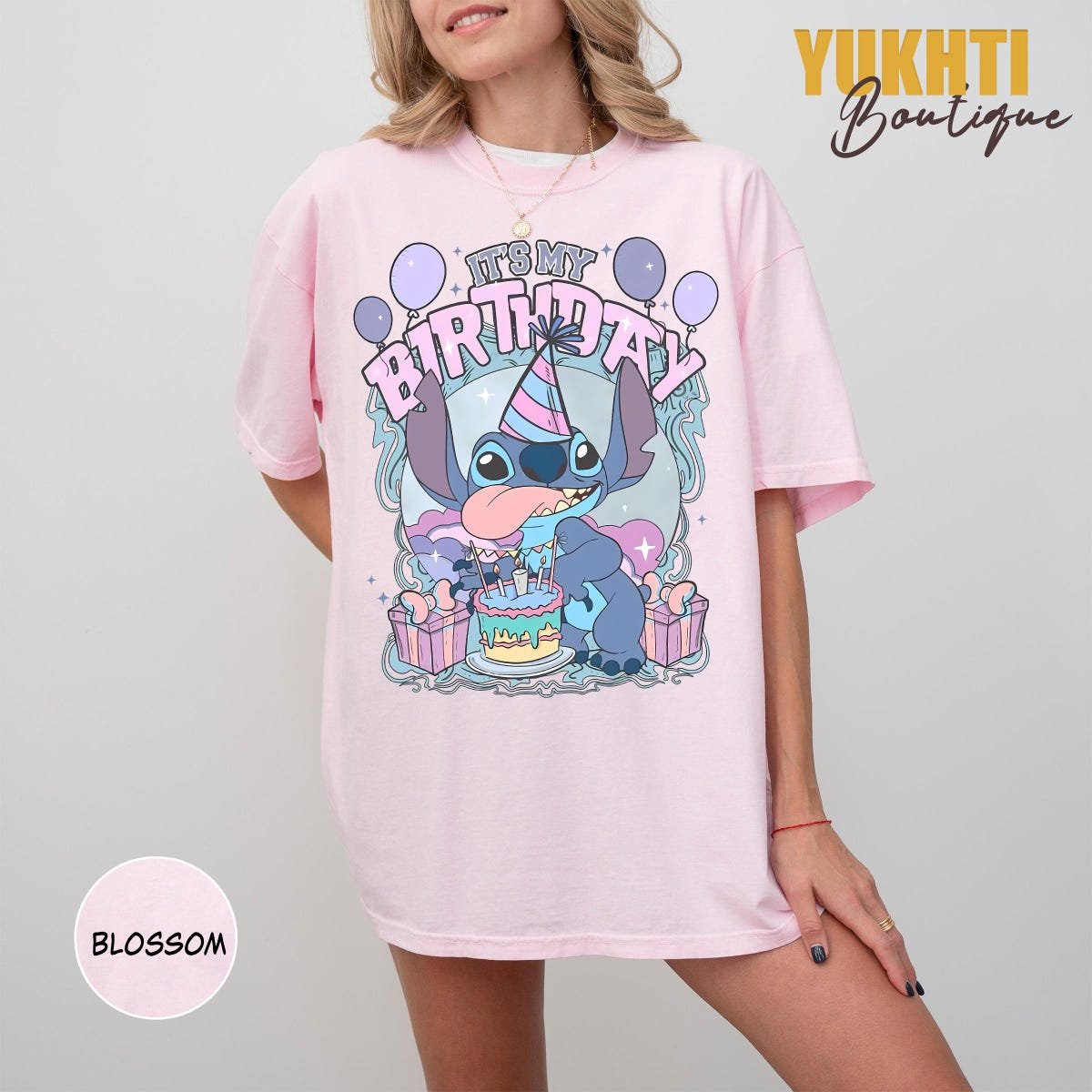 Vintage Stitch Birthday Shirt Disneyland Birthday Outfit Gift Tee