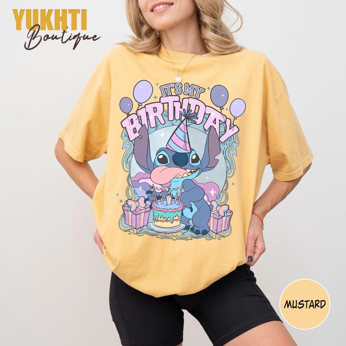 Vintage Stitch Birthday Shirt Disneyland Birthday Outfit Gift Tee