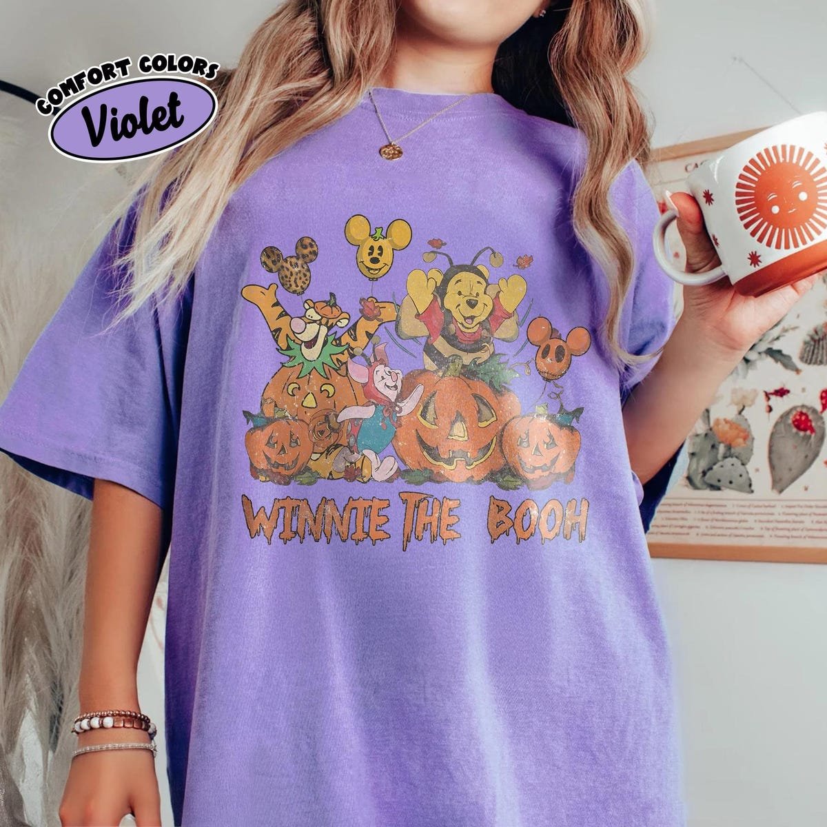 Vintage Winnie the Pooh Halloween Shirt - Cute Disney Fall Tee