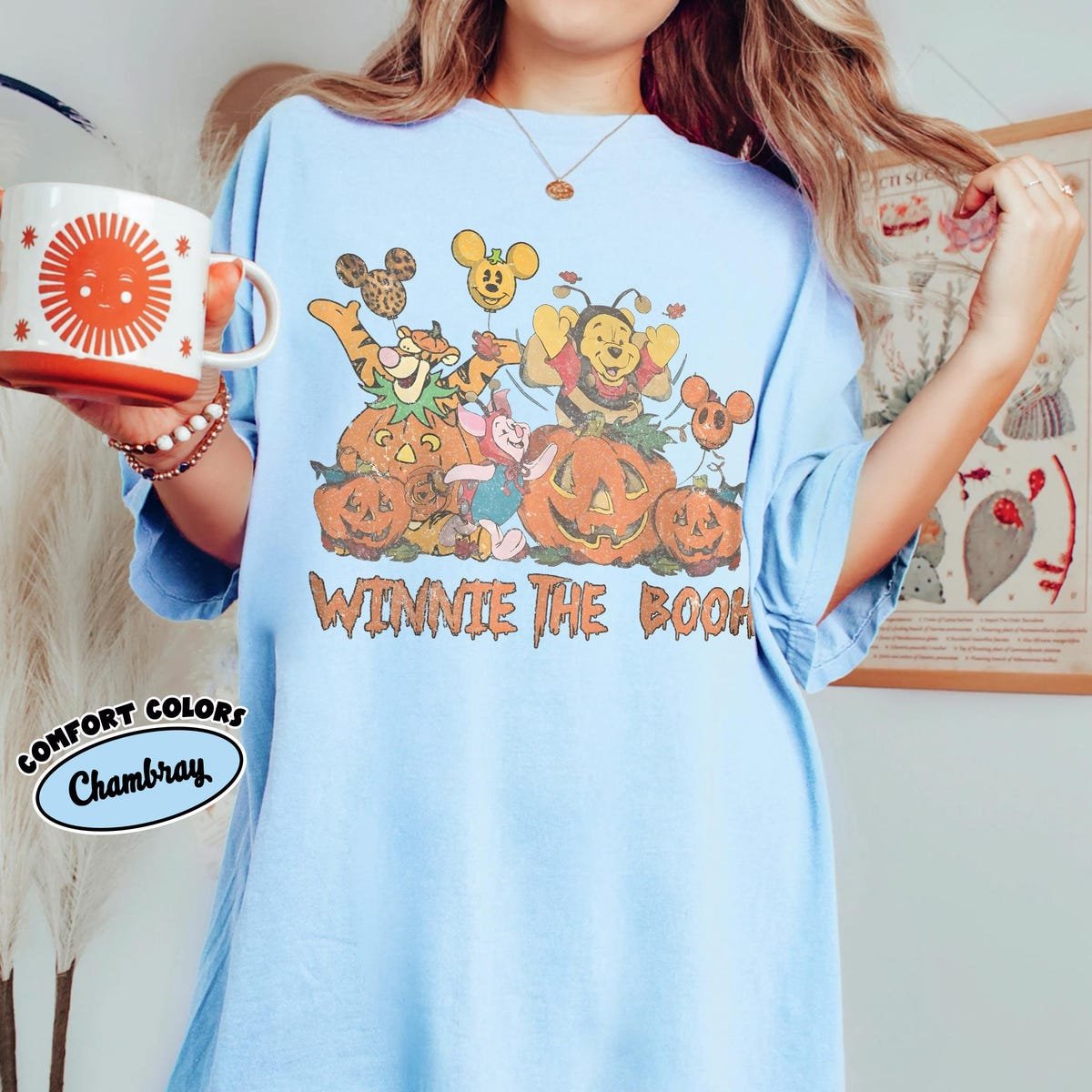 Vintage Winnie the Pooh Halloween Shirt - Cute Disney Fall Tee
