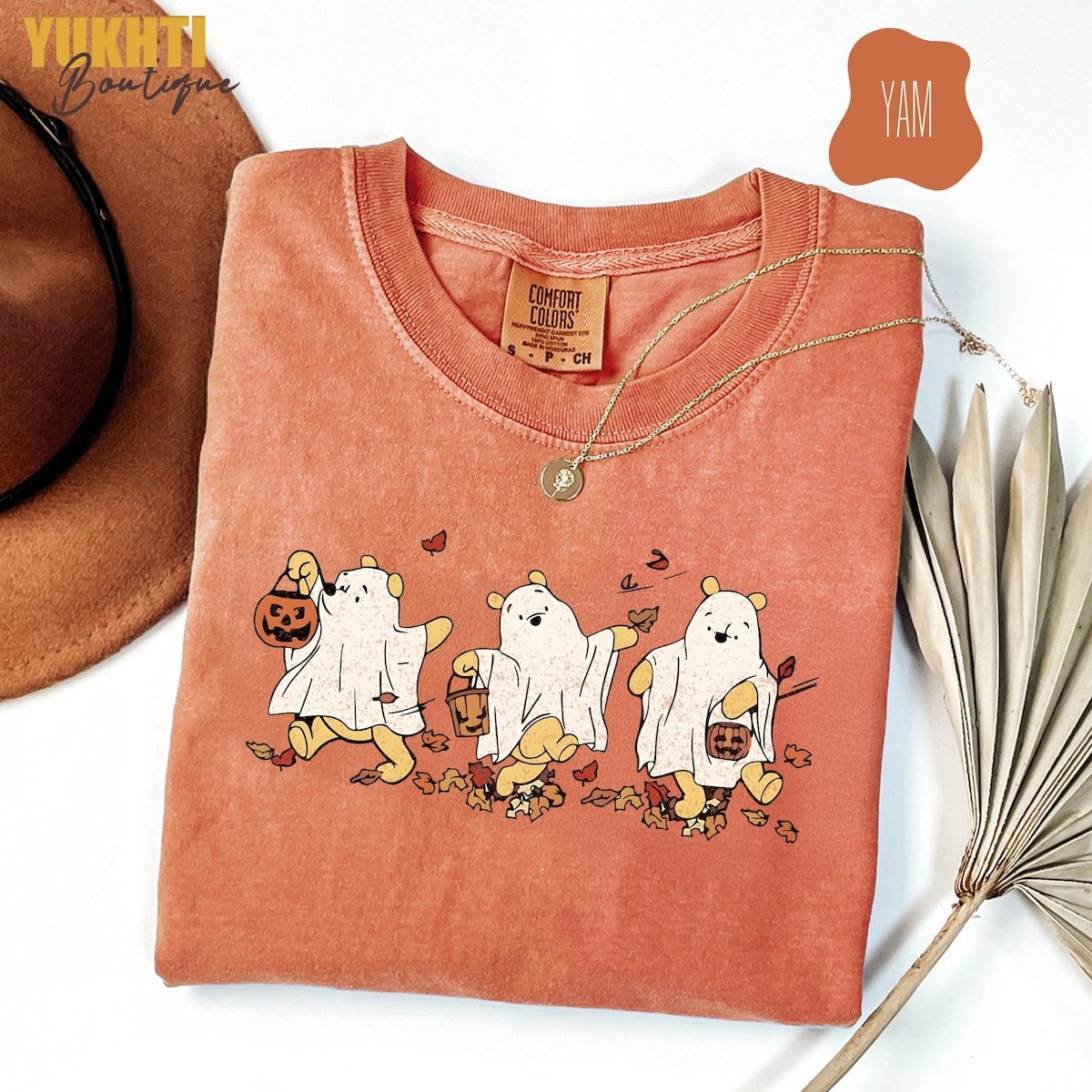 Winnie the Pooh Halloween Shirt Retro Ghost Bear Fall Tee